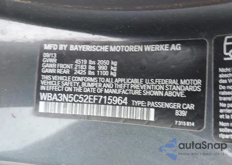 2014 BMW 428I xDrive z USA, uszkodzony, nr VIN WBA3N5C52EF715964